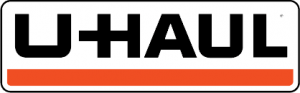 Uhaul black and orange logo.