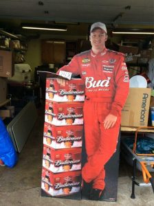Budweiser racing life size poster | Hudson Household Online Auction